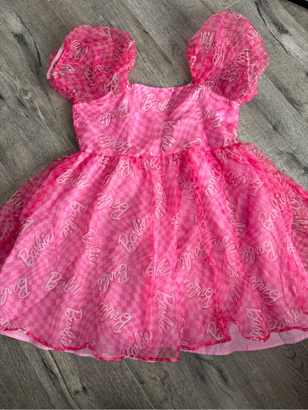 Barbie Bright Pink Puff Sleeve Dress-Up Costume